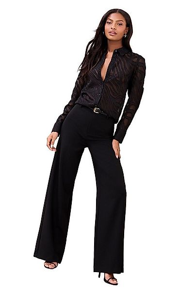 LIPSY Hemdbluse Lipsy Geknöpftes Hemd mit Ausbrenner-Design (1-tlg) günstig online kaufen