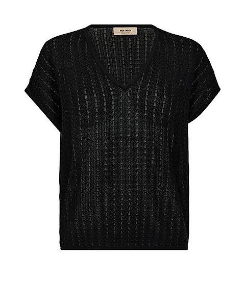 Mos Mosh Kurzarmpullover MMShani Plain V-neck Knit günstig online kaufen