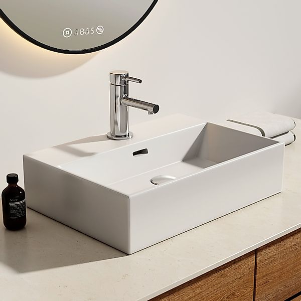 EMKE Aufsatzwaschbecken Keramik Waschtisch Hängewaschbecken badezimmer günstig online kaufen