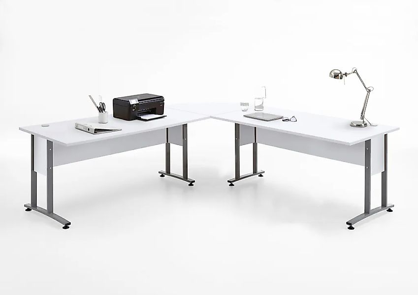 FMD Eckschreibtisch "Calvi", frei stellbar, XL-Arbeitsplatz, in 3 Größen - günstig online kaufen