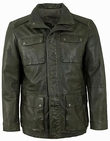 Maddox Lederjacke Jamiro MADDOX - Herren Lederjacke Parka Lammnappa moorgrü günstig online kaufen