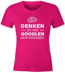 MoonWorks Print-Shirt witziges Damen T-Shirt Denken günstig online kaufen