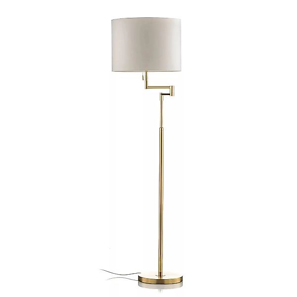 Stehlampe Lilian, LED-Dimmer, messing poliert/matt günstig online kaufen