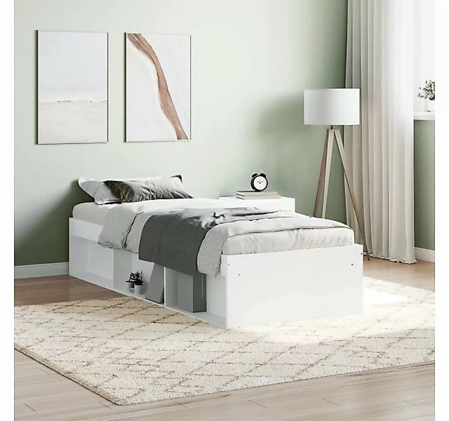 furnicato Bett Bettgestell Weiß 75x190 cm günstig online kaufen