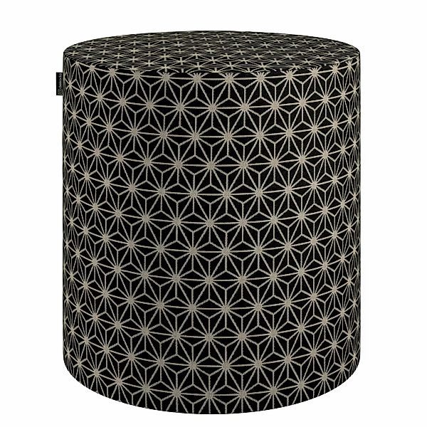 Pouf Barrel, schwarz-beige, ø40 cm x 40 cm, SALE (142-56) günstig online kaufen