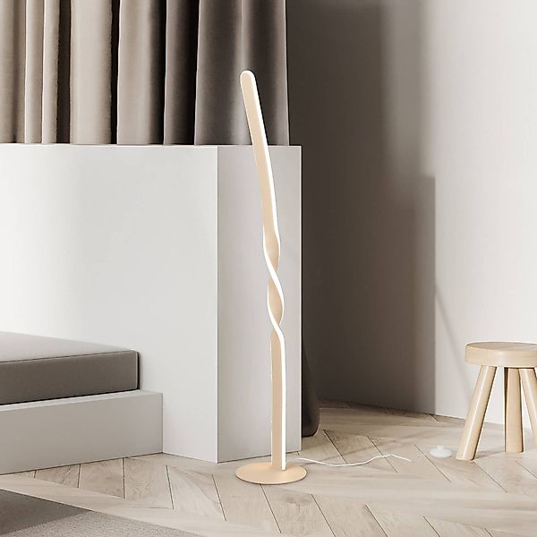 LED-Stehleuchte Ginko, sand, Metall, Höhe 110 cm günstig online kaufen