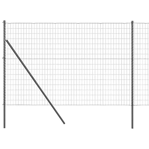 vidaXL Zaun mit Pfosten Grau 1,5 x 10 m Stahl und PVC 3350383 günstig online kaufen