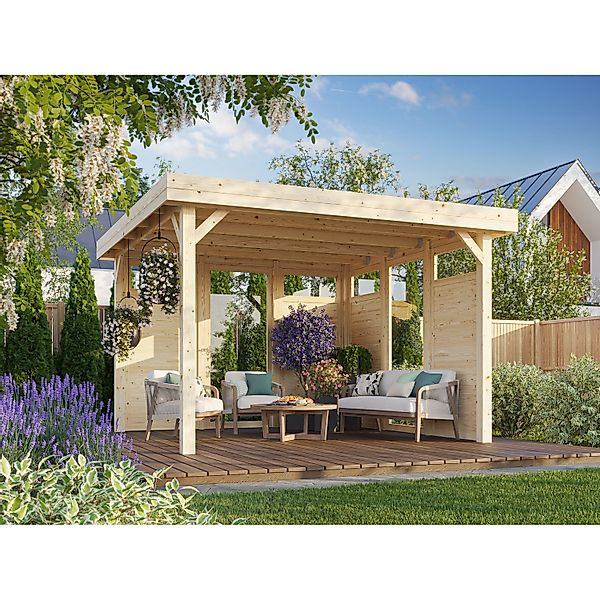 Palmako Pavillon Lucy 349 x 349 cm Lackiert Weiß FSC® günstig online kaufen