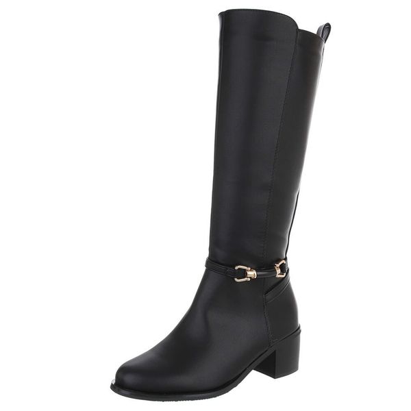 Ital-Design Elegante Damen-Stiefel mit Riemen und günstig online kaufen