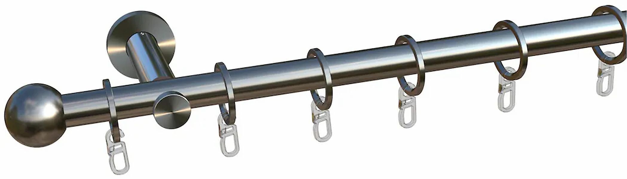 indeko Gardinenstange "Formentor" Ø 16 mm 1 läufig-läufig Fixmaß Komplett-S günstig online kaufen