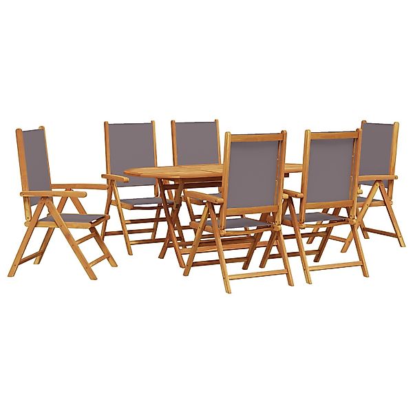 vidaXL 7-Teiliges Garten-Essset Anthrazit aus Massivem Akazienholz 3375745 günstig online kaufen