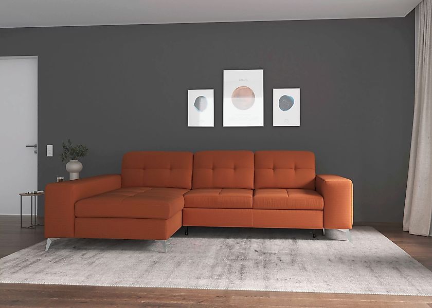 sit&more Ecksofa "Baviene L-Form", inklusive Sitztiefenverstellung und Fede günstig online kaufen