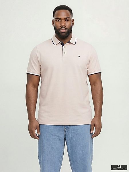 Jack & Jones PlusSize Poloshirt JJEPAULOS POLO SS NOOS PLS mit Logo Sticker günstig online kaufen