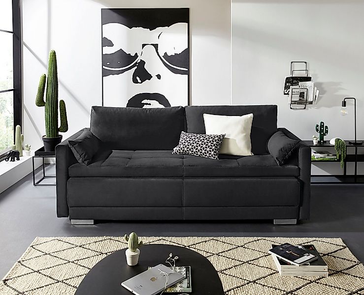 OTTO home Schlafsofa Berlin, mit Boxspringaufbau, Bettfunktion & Bettkasten günstig online kaufen