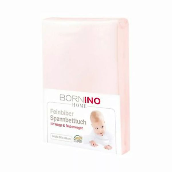 bornino Feinbiber-Spannbetttuch 40x90 cm rosa Gr. one size günstig online kaufen