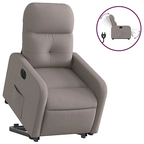 vidaXL Relaxsessel mit Aufstehhilfe Elektrisch Taupe Stoff Modell 11 günstig online kaufen