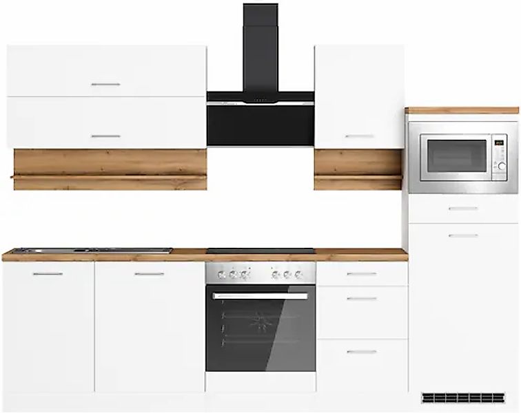 KOCHSTATION Küchenzeile »KS-Milan«, 280 cm breit, robuste Metallauszüge, vi günstig online kaufen