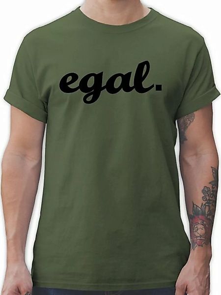 Shirtracer T-Shirt Egal Kursiv - schwarz Sprüche Statement günstig online kaufen