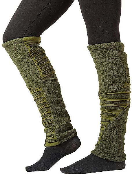 PUREWONDER Beinstulpen Auffällige Beinstulpen aus Jersey und Fleece mit Mus günstig online kaufen