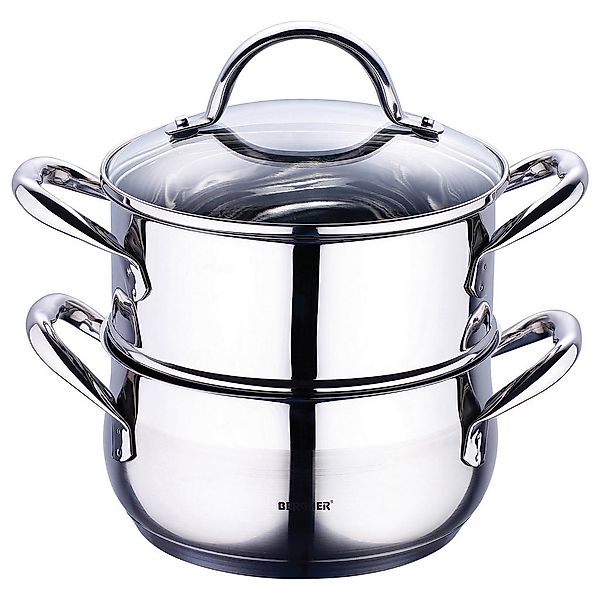 BERGNER Topfset Gourmet silber Edelstahl 3 tlg. günstig online kaufen