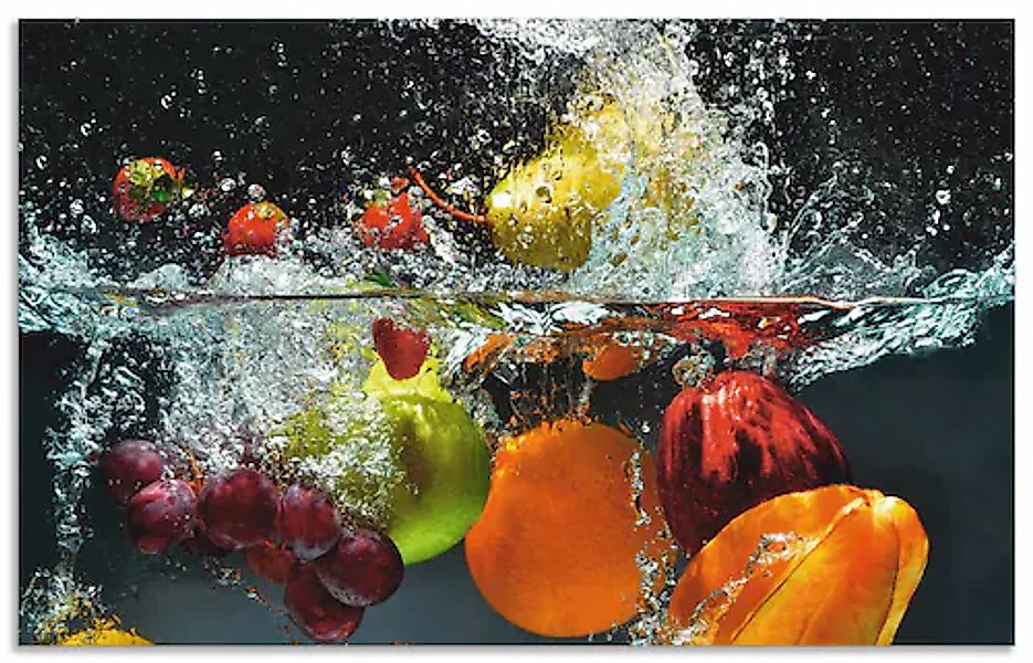 Artland Küchenrückwand »Spritzendes Obst auf dem Wasser« Alu Spritzschutz m günstig online kaufen