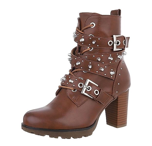 Ital-Design Damen Schnürschuhe Biker Westernstiefelette (87417795) Blockabs günstig online kaufen