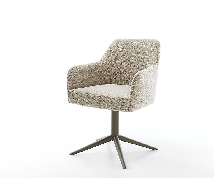 Drehstuhl Greg-Flex Webstoff Soft Beige Fußkreuz Effektfinish Titan 360° dr günstig online kaufen