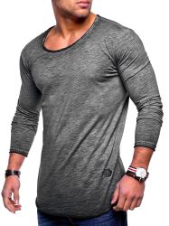 behype Langarmshirt "Dust L/S" mit weitem Halsausschnitt günstig online kaufen