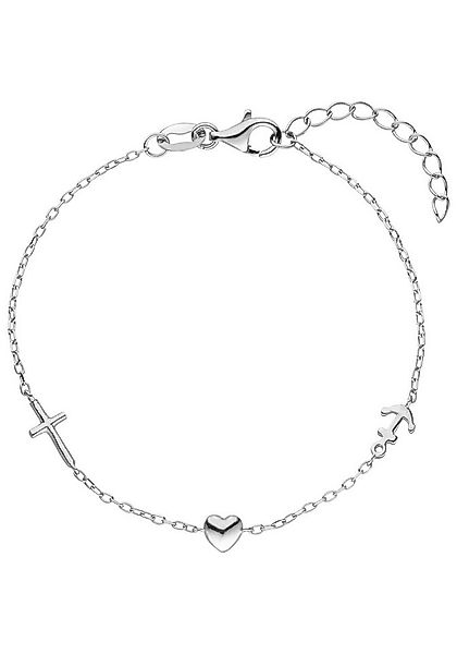 JOBO Armband Glaube Liebe Hoffnung, 925 Silber 19 cm günstig online kaufen
