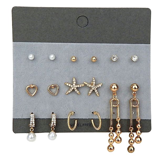 Ella Jonte Ohrstecker-Set, gold Strass 8 günstig online kaufen