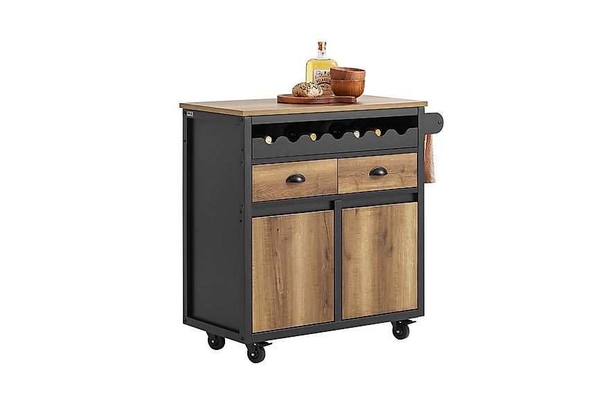 SoBuy Küchenwagen FKW122, Rollwagen mit Arbeitsplatte Servierwagen Küchensc günstig online kaufen