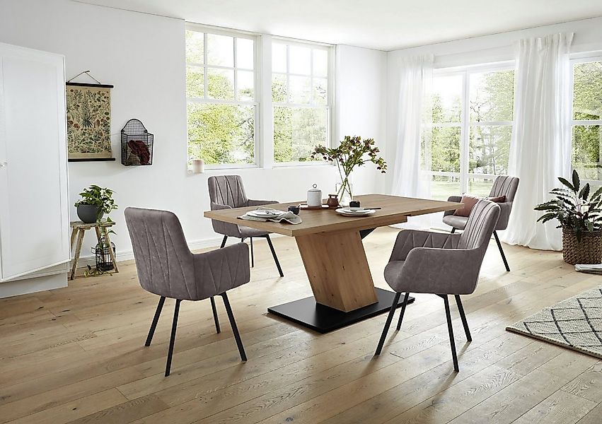 HELA Essgruppe GESA, (5-tlg., 1 Tisch / 4 Stühle), Tischplatte ausziehbar, günstig online kaufen