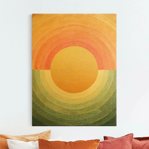 Leinwandbild Sonne zwischen Himmel und Meer günstig online kaufen