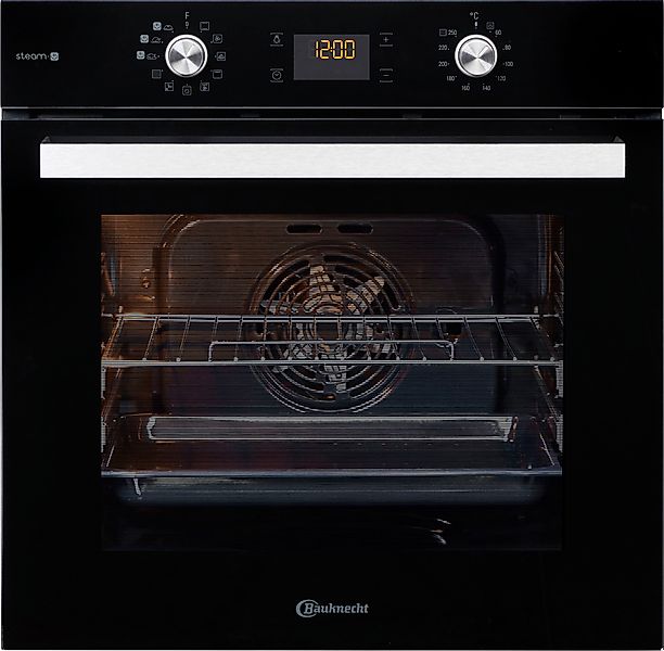 BAUKNECHT Pyrolyse Backofen »BAK5S KP8V2 BLG«, mit 2-fach-Teleskopauszug, P günstig online kaufen