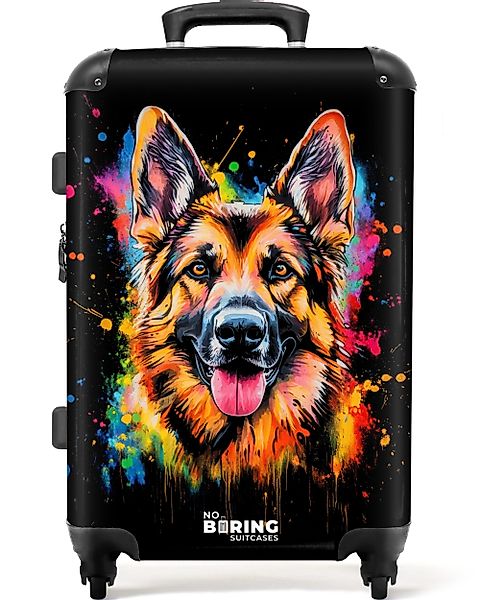 NoBoringSuitcases.com© Hartschalen-Trolley Deutscher Schäferhund mit Graffi günstig online kaufen