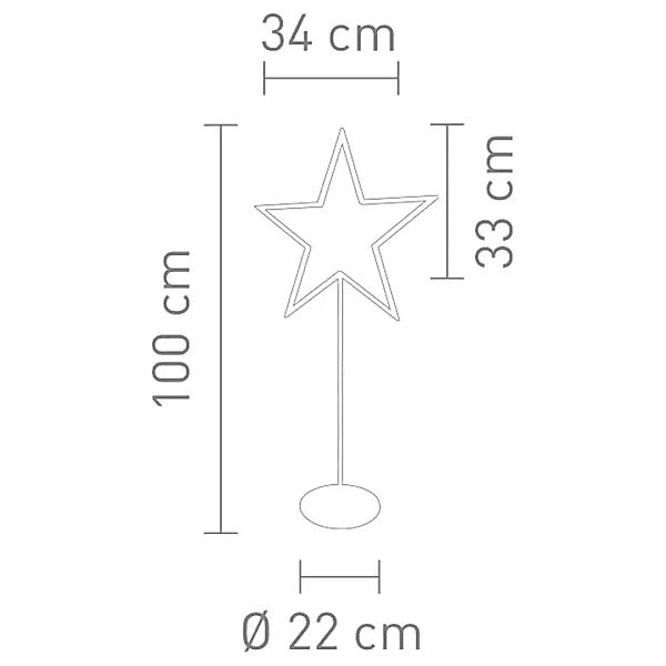 LED Sternstehleuchte Lucy in Schwarz 3W 100cm günstig online kaufen