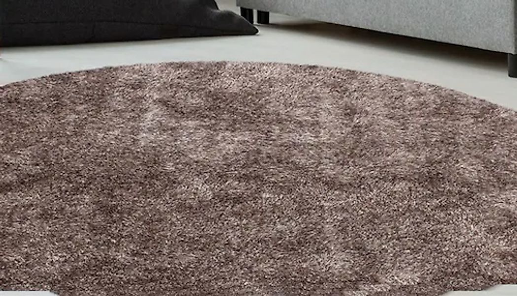 Bruno Banani Hochflor-Teppich »Alga«, rund, 40 mm Höhe, Uni-Farben, besonde günstig online kaufen