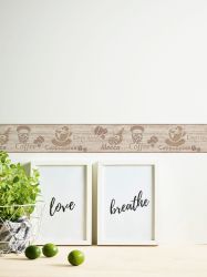 Bricoflor Kaffee Tapete als Bordüre in Beige Küchenbordüre mit Kaffeebohnen günstig online kaufen