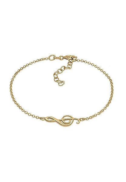 Elli Armband Armkettchen Notenschlüssel Musik Note 925 Silber (kein Set, 1- günstig online kaufen