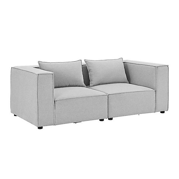 Juskys 2-Sitzer Domas, 2 Teile, S, modulare Couch für Wohnzimmer, Garnitur günstig online kaufen