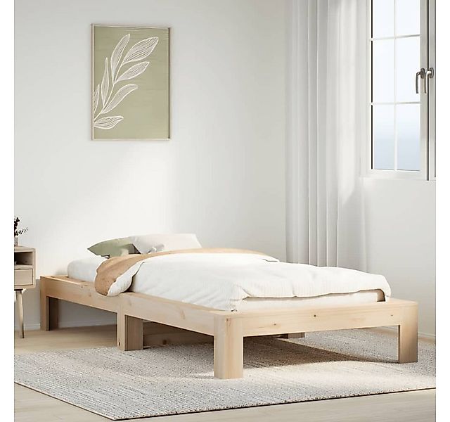 vidaXL Bett, Massivholzbett ohne Matratze 100x200 cm Kiefernholz günstig online kaufen
