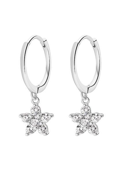 Hey Happiness Paar Creolen Blume Silber günstig online kaufen