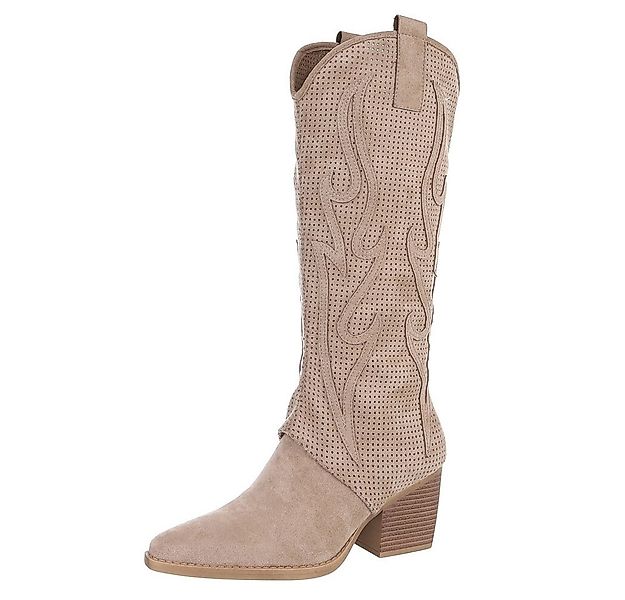 Ital-Design Damen Cowboyboots Western Sommerboots (88843699) Blockabsatz St günstig online kaufen