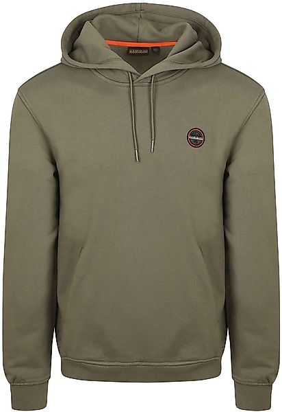 Napapijri Badge Hoodie Olivgrün - Größe XXL günstig online kaufen
