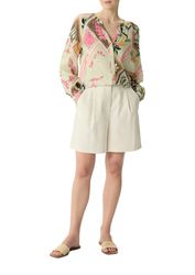 comma Langarmbluse mit All-Over Print günstig online kaufen