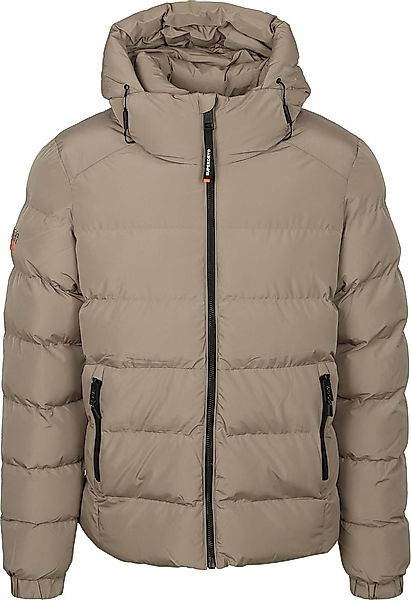 Superdry Pufferjacke Hooded Greige - Größe 3XL günstig online kaufen