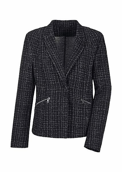 GOLDNER Jackenblazer "Kurzgröße Jersey-Blazer in Tweed-Optik" günstig online kaufen
