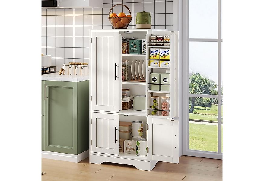 Flieks Hochschrank Küchenschrank mit LED-Sensorlicht mit verstellbaren Rega günstig online kaufen