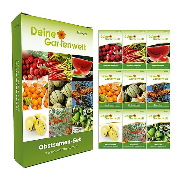 Deine Gartenwelt Obst Samen-Set mit 9 Sorten günstig online kaufen