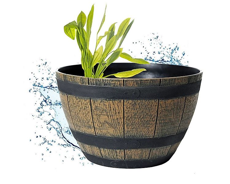 LB H&F Lilienburg Fertigteich Miniteich Wanne Fass rund wasserdicht 40cm st günstig online kaufen